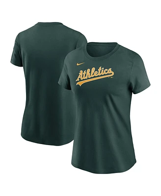 Nike Women's Green Athletics Fuse Wordmark T-Shirt