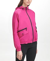 Karl Lagerfeld Paris Women's Hooded Bomber