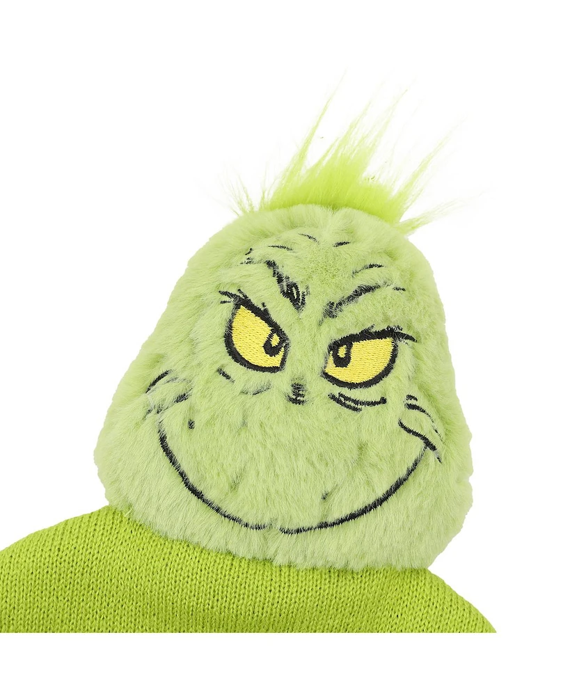 The Grinch Men's Green Beanie With Plush Character Pom