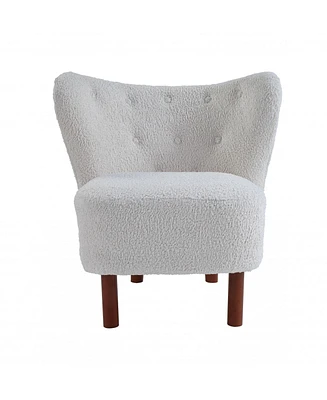Wingback Chair with Polka Dot Upholstery – Chic and Comfortable