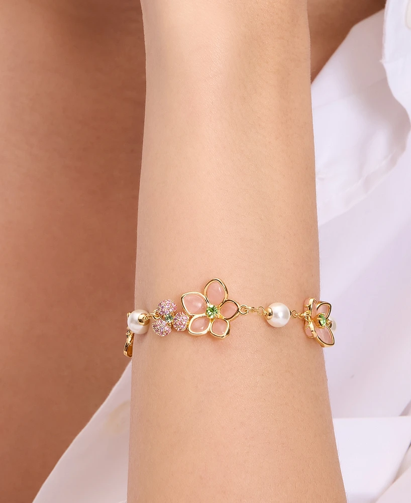 kate spade new york Gold-Tone Pastel Petals Bracelet