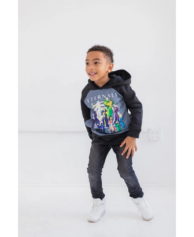 Eternals Boys Fleece Pullover Hoodie with Cape 3D nose