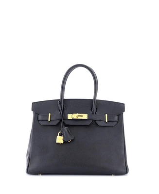 Pre-Owned Hermes Birkin Handbag Epsom with Gold Hardware