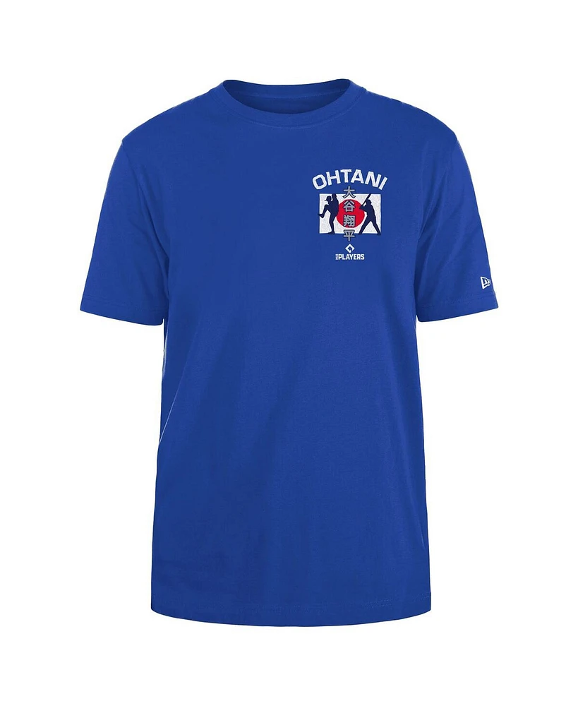 New Era Men's Shohei Ohtani Royal Los Angeles Dodgers Japan Flag T-Shirt