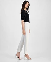 Anne Klein Women's Pull-On Straight-Leg Ankle Pants