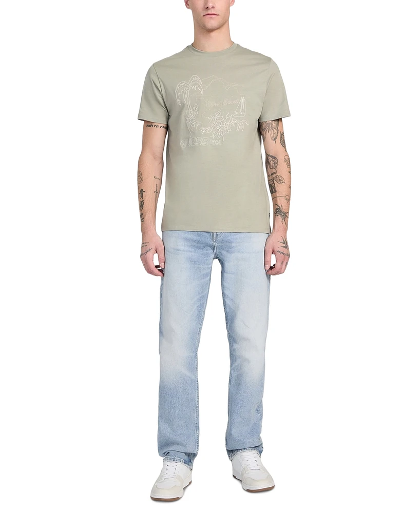 Guess Men's Relaxed-Fit West Coast Palm Graphic T-Shirt