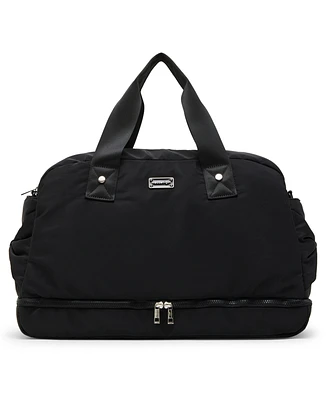 Madden Girl Bow Detail Zip Bottom Weekender Duffle Bag