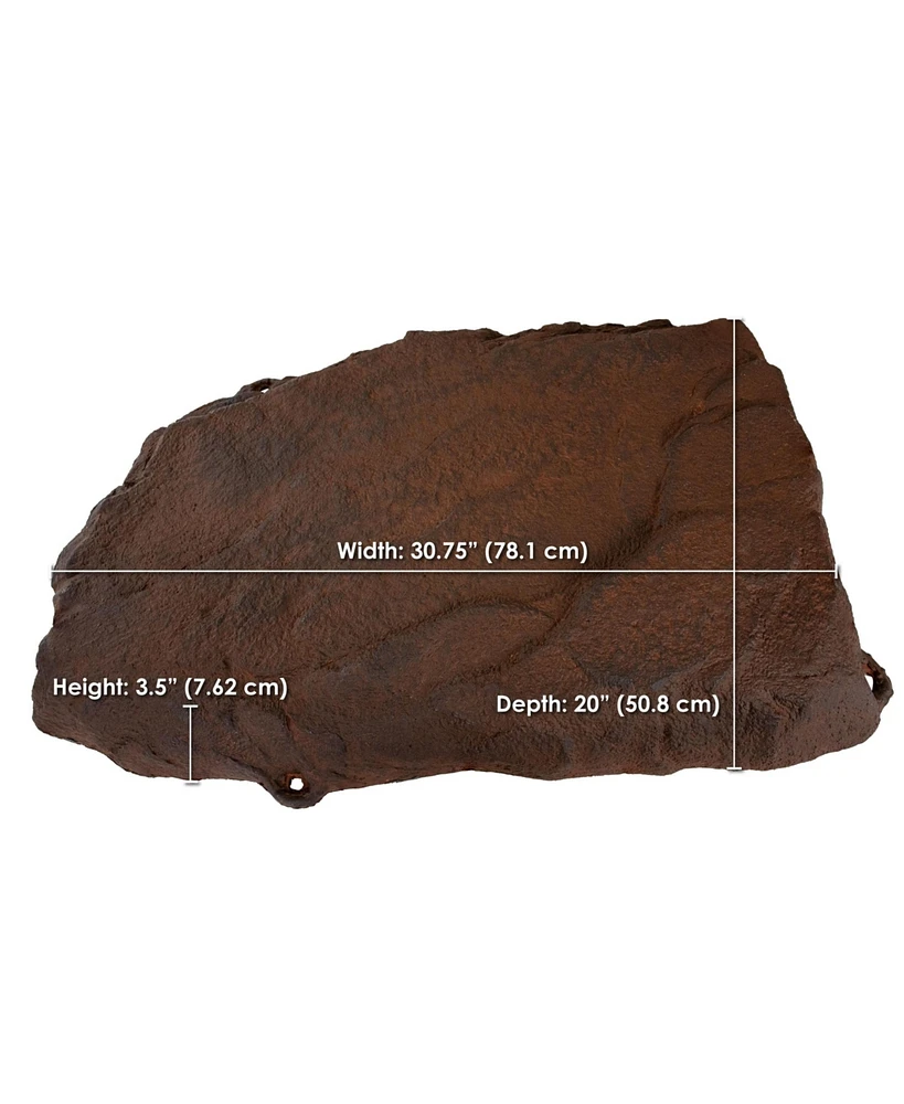 Outdoor Flat Polyresin Landscape Rock Septic Cover with Stakes