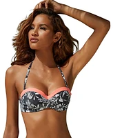 Lascana Women's Printed Bandeau Bikini Swimsuit Top Bra Sizing