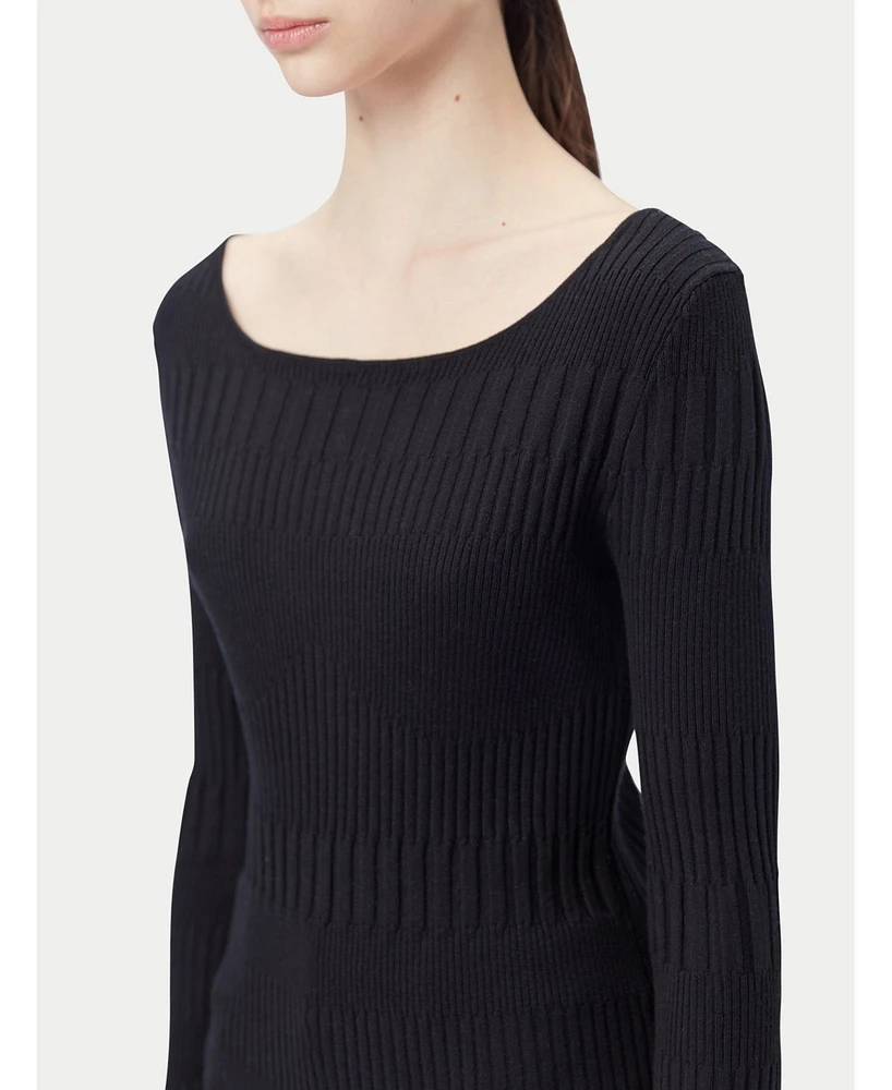 Gobi Cashmere Juniors' Ribbed Cotton Silk Blend Sweater