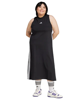 adidas Plus 3-Stripe Logo Racerback Tank Dress