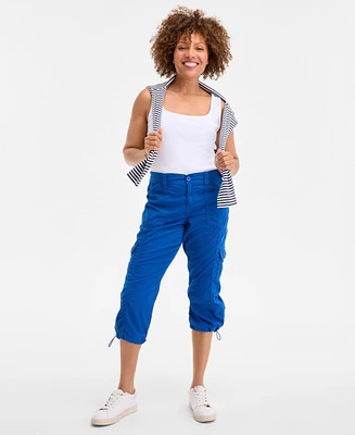 Style & Co Women's Mid-Rise Cargo Capri Pants, Exclusively at Macy's