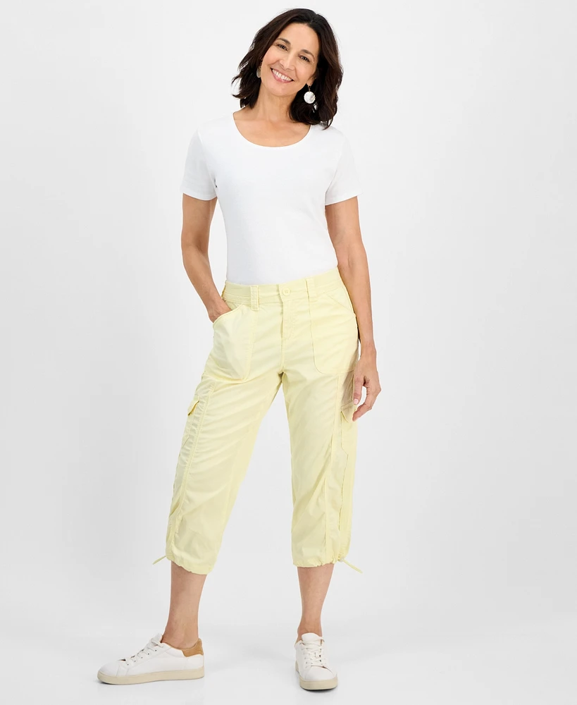 Style & Co Women's Mid-Rise Cargo Capri Pants, Exclusively at Macy's