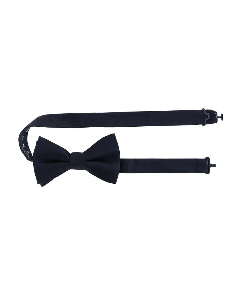 Trafalgar Men's Sutton Solid Color Silk Brace and Bow Tie Combo