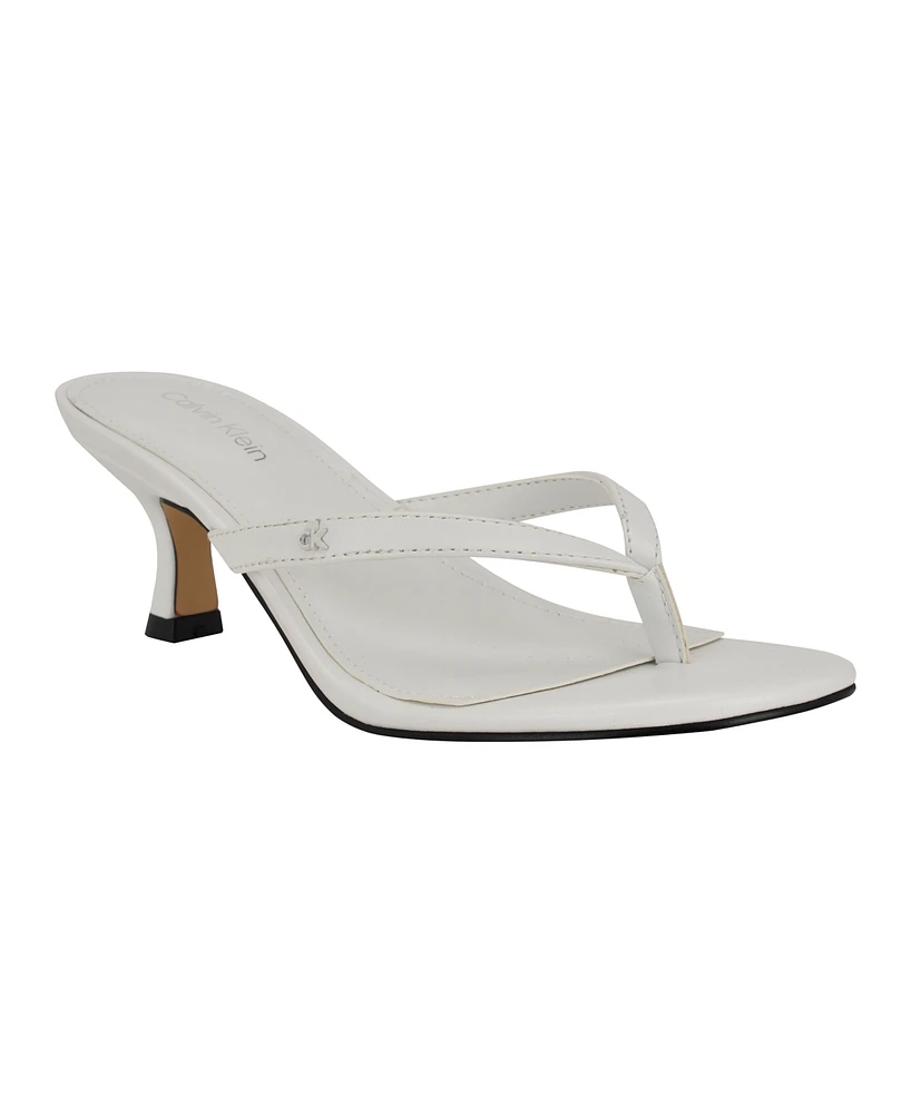 Calvin Klein Women's Opelle Tapered Kitten Heel Sandals