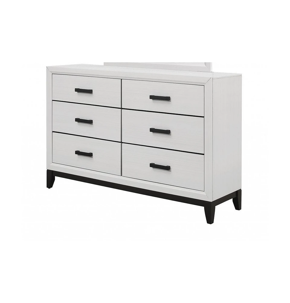 Classic Solid Wood Double Dresser with Smooth Glide Drawers