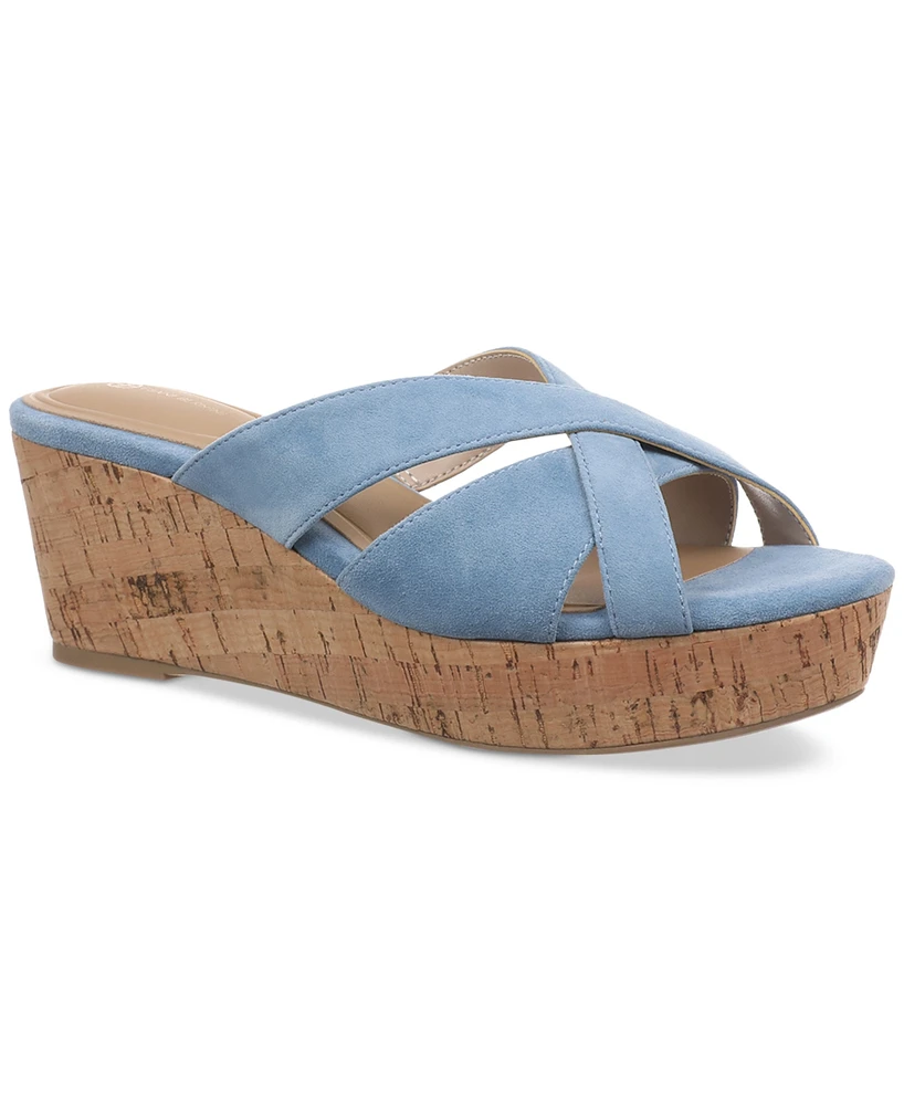 Giani Bernini Women's Juliaa Strappy Cork Platform Wedge Sandals, Created for Macy's