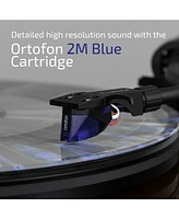 Fluance RT84 Reference High Fidelity Vinyl Turntable Record Player with Ortofon 2M Blue Cartridge, Speed Control Motor, Record Weight