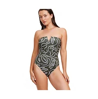 Luma Gottex Women's Artsy Chic V Wire Bandeau One Piece
