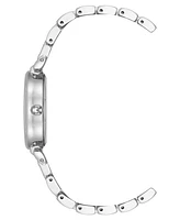 Anne Klein Women's Quartz Oval Roman Numeral Silver-Tone Metal Alloy Watch, 25mm
