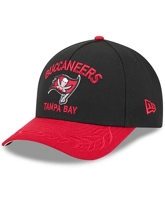 New Era Men's Black/Red Tampa Bay Buccaneers 2025 Nfl Draft 9FORTY A-Frame M-Crown Adjustable Hat