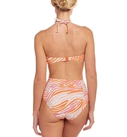 Lascana Women's Zebra Print Bandeau Bikini Swimsuit Top Bra Sizing