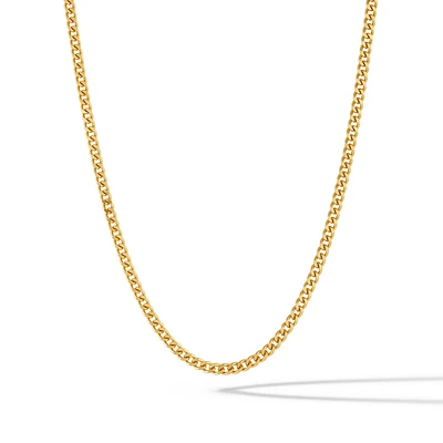 Vincero Men's Cuban Chain – 3mm Silver Curb Link Necklace 22"