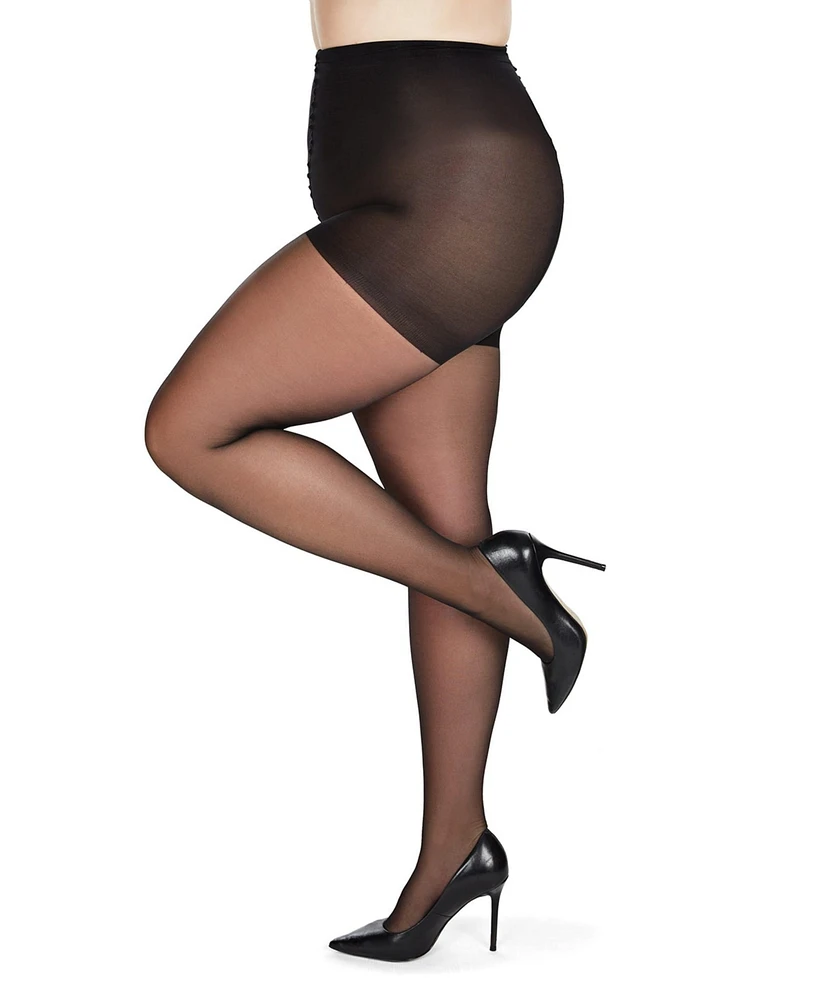 MeMoi Women's Crystal Sheer Control Top Pantyhose Mm-210
