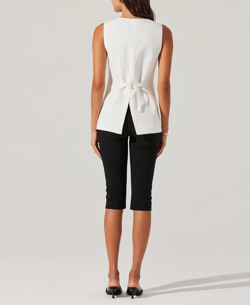 Astr the Label Women's Sonja Textured Asymmetric Vest