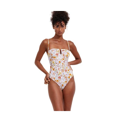 Flirtt Gottex Women's Botanic Party Bandeau One Piece Swimsuit