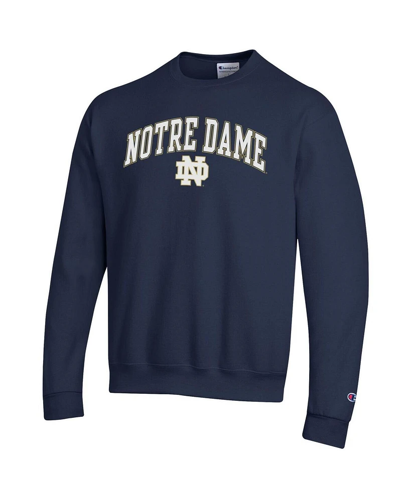 Champion Men's Navy Notre Dame Fighting Irish Arch Over Logo Pullover Sweatshirt