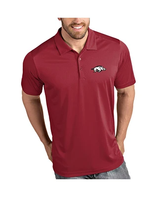 Antigua Men's Cardinal Arkansas Razorbacks Tribute Polo Shirt