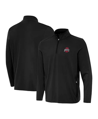 Antigua Men's Black Ohio State Buckeyes Perilous Quarter-Zip Top