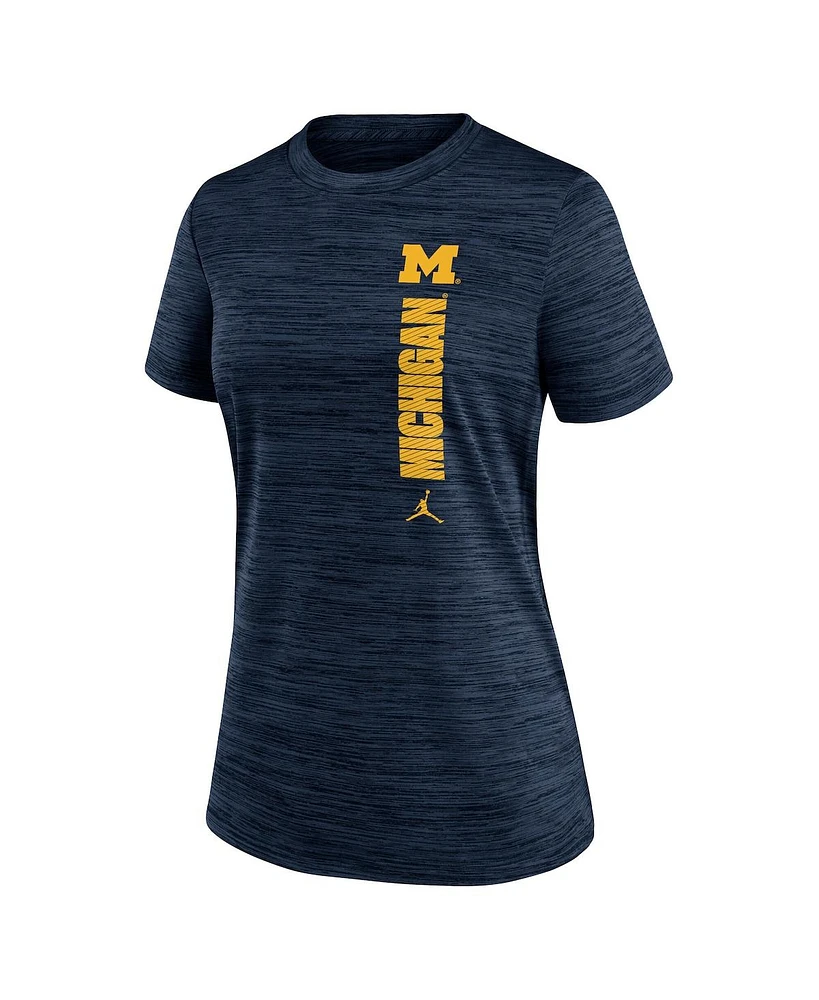 Nike Women's Navy Michigan Wolverines Velocity Performance T-Shirt