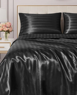 Juicy Couture Satin Damask 3-Pc. Sheet Set