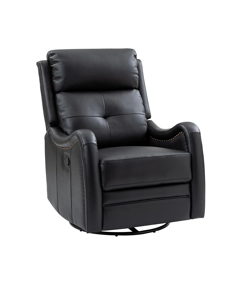 Susana Genuine Leather Swivel Rocker Recliner