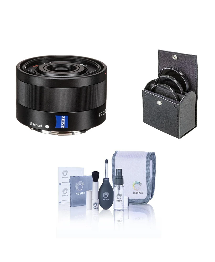 Sony Sonnar T Fe 35mm f/2.8 Za Lens for Sony E, Bundle with 49mm Filter Kit, Cleaning Kit