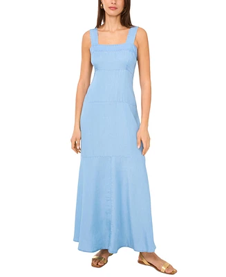 Vince Camuto Women's Square-Neck Smocked-Back Sleeveless Maxi Dress