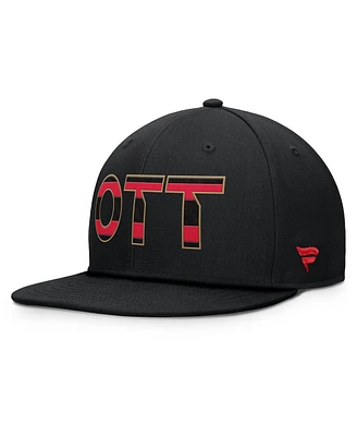 Fanatics Men's Black Ottawa Senators Authentic Pro Rink Snapback Hat