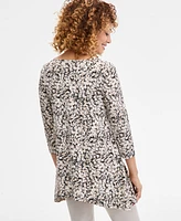 Jm Collection Women's 3/4-Sleeve Knit Top, Regular & Petites, Exclusively at Macy's
