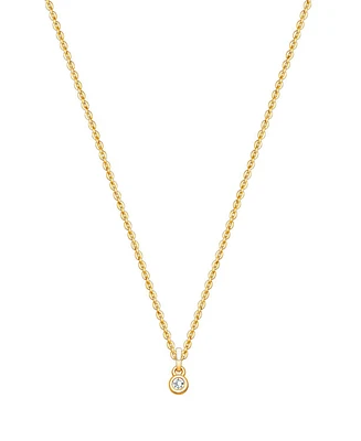Tiny Blessings Girls Children's 14K Gold My 1st Diamond 12-14" Necklace