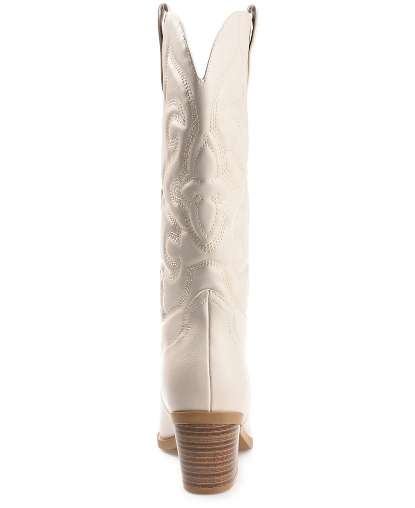 Journee Collection Women's Chantry Mid Shaft Western Boots
