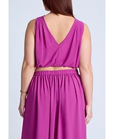 Eloquii Women's Shirred Wrap Crop Top