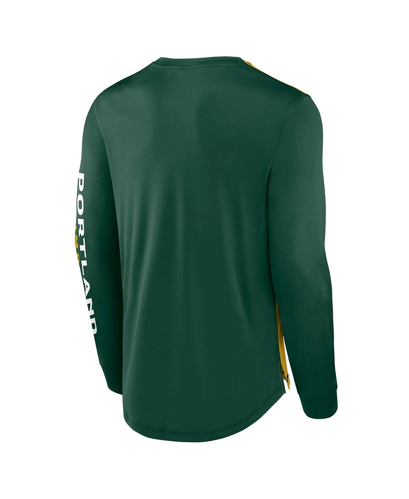 Fanatics Men's Green/Gold Portland Timbers Striker Long Sleeve T-Shirt
