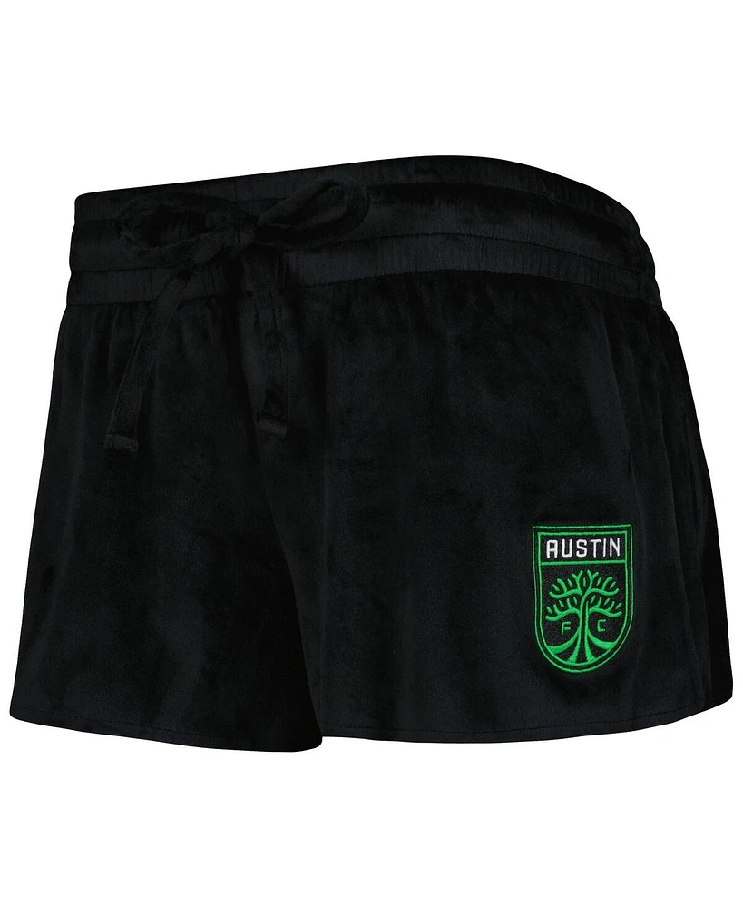 Concepts Sport Women's 2-Piece Black Austin Fc Intermission T-Shirt and Shorts Sleep Set