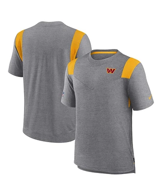 Nike Men's Charcoal Washington Commanders Sideline Tonal Logo Performance Player T-Shirt