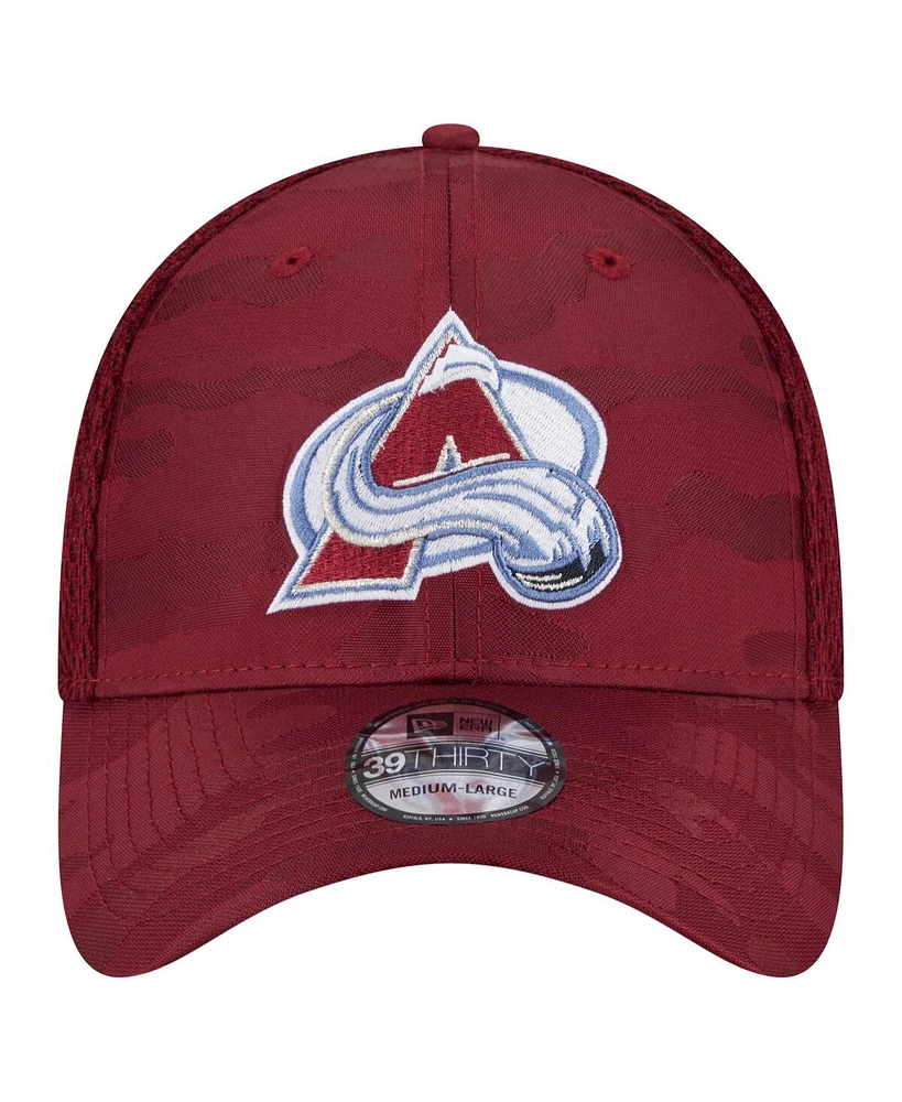 New Era Men's Burgundy Colorado Avalanche Active Subtle Camo 39THIRTY Flex Hat