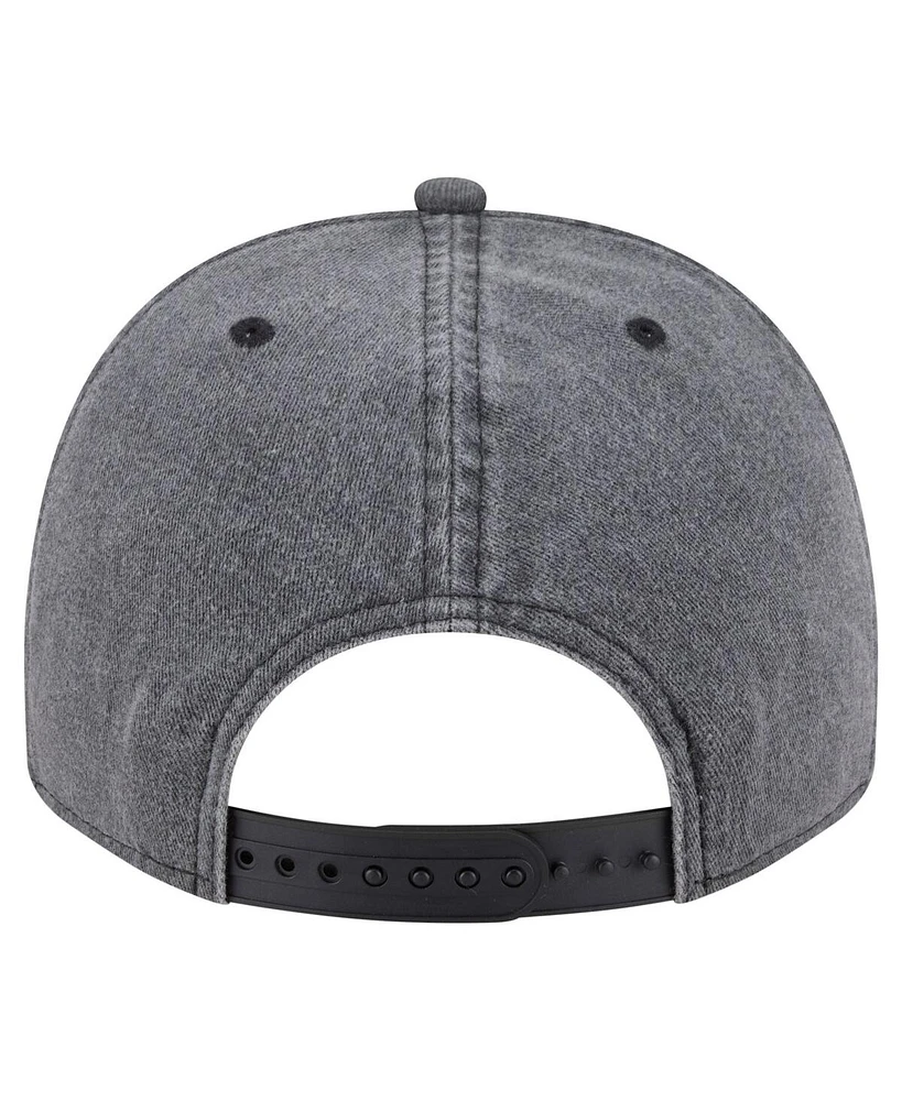 New Era Men's Charcoal St. Louis Blues Throwback Washed A-Frame Pre-Curved 9FIFTY Snapback Hat