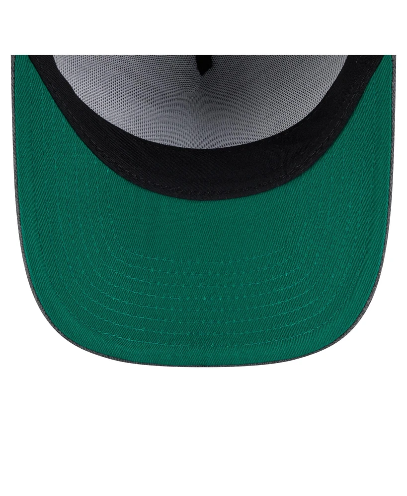 New Era Men's Charcoal Detroit Red Wings Throwback Washed A-Frame Pre-Curved 9FIFTY Snapback Hat