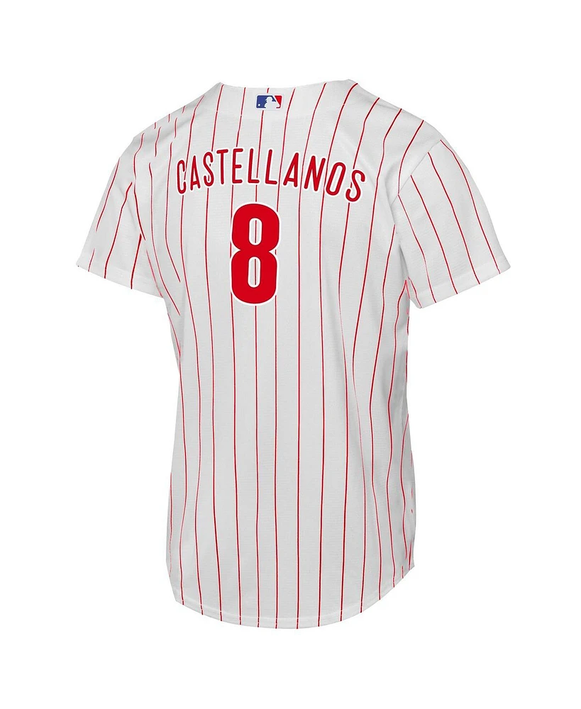 Nike Big Boys and Girls Nick Castellanos White Philadelphia Phillies Home Replica Player Jersey